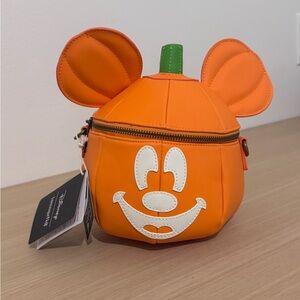 Loungefly Disney Mickey Mouse Mick-O-Lantern Halloween Crossbody Purse bag